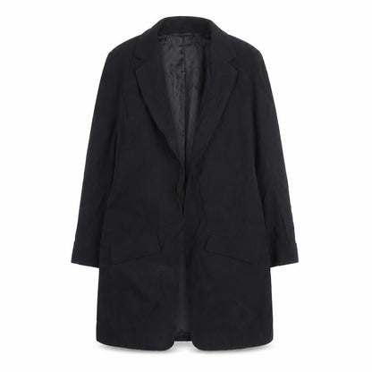 River Island Women’s Black Long Overcoat Size 8 Classic Style