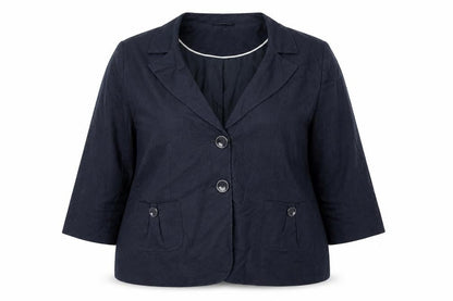 Autonomy Women’s Blue Linen Blend Blazer Jacket Size 22