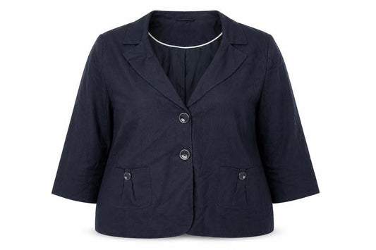 Autonomy Women’s Blue Linen Blend Blazer Jacket Size 22