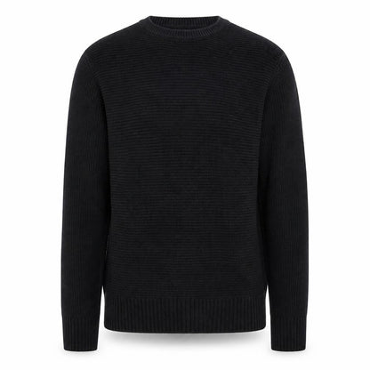 Gap Men Black Cotton Chunky Knit Crew Neck Jumper Size S