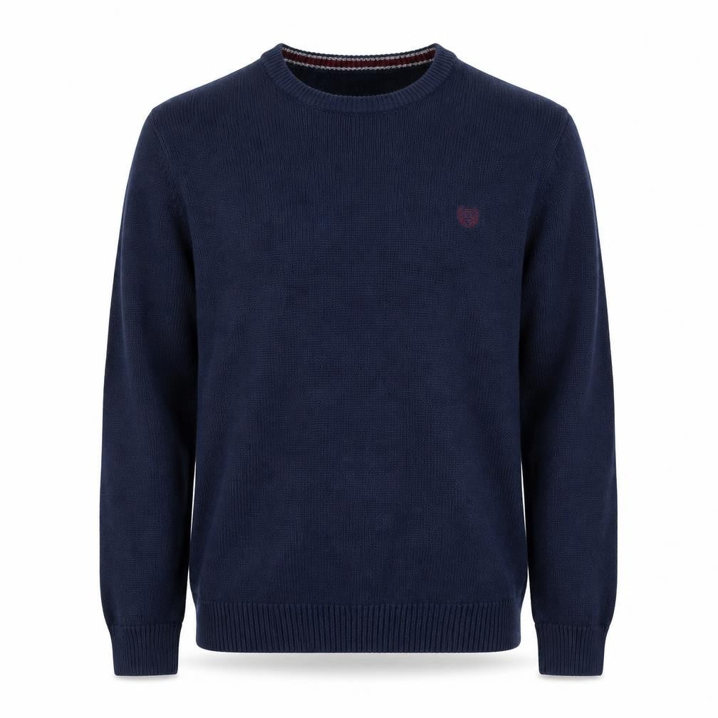 Chaps Men's Blue Cotton Crew Neck Pullover Jumper M