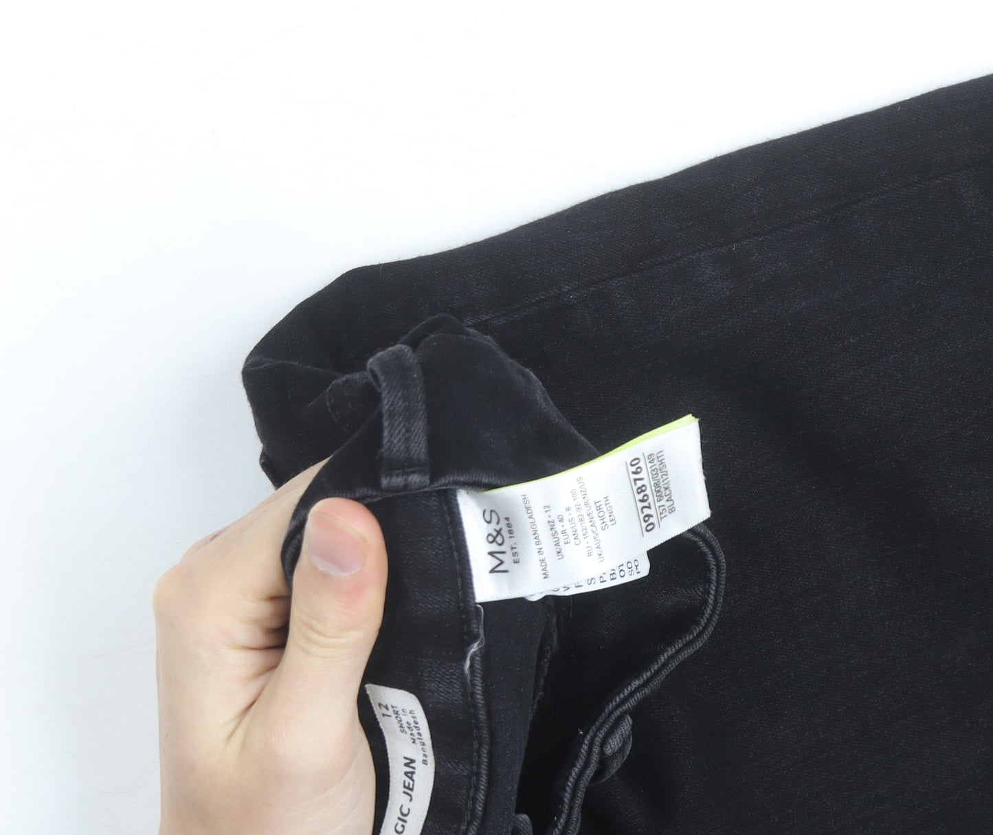 Marks and Spencer Women's Black Skinny Stretch Jeans Size 12 Regular