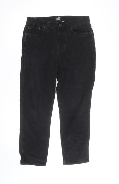 BDG Men’s Black Corduroy Dad Trousers W30 L30 Straight Leg
