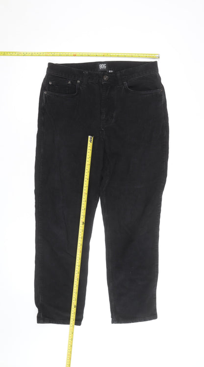 BDG Men’s Black Corduroy Dad Trousers W30 L30 Straight Leg