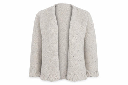 Lauren Ashley Women Beige Petite Wool Cardigan Size Small