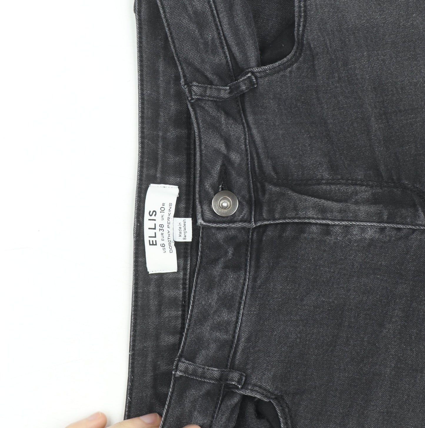 ELLIS Women's Black Skinny Jeans Size 10 Slim Fit Stretch Denim