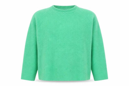 Whistles Men Green Wool Chunky-Knit Crew Neck Jumper Size L