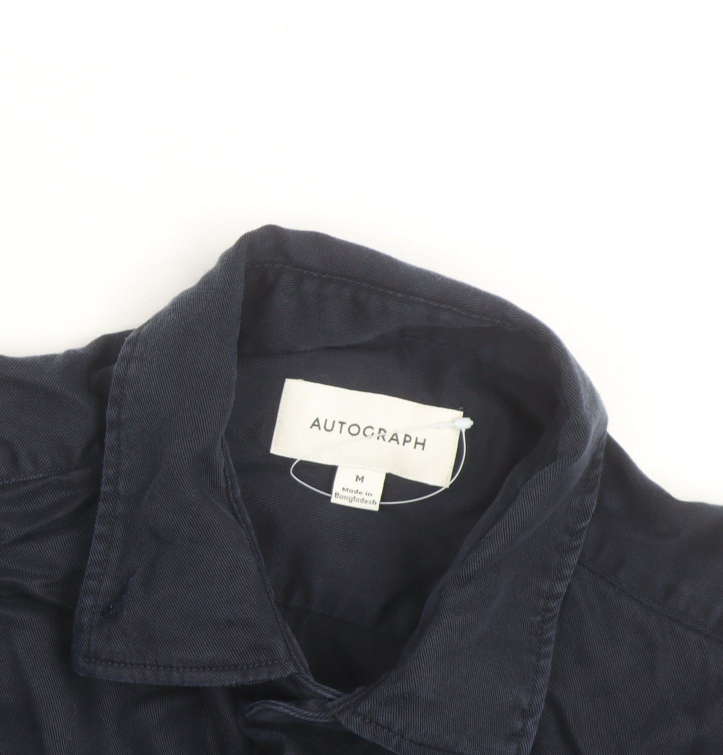 Marks and Spencer Autograph Men's Blue Lyocell Long Sleeve Shirt M