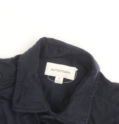 Marks and Spencer Autograph Men's Blue Lyocell Long Sleeve Shirt M
