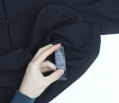 Marks and Spencer Women's Black Button Blouse Size 10 Regular