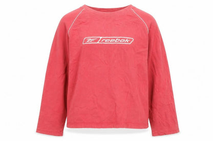 Reebok Men’s Red Logo Pullover Sweatshirt M Vintage Sportswear