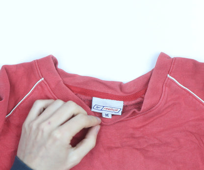 Reebok Men’s Red Logo Pullover Sweatshirt M Vintage Sportswear