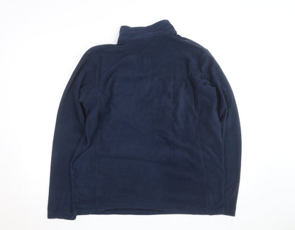 Columbia Mens Blue Fleece 1/4 Zip Pullover Sweatshirt Size L