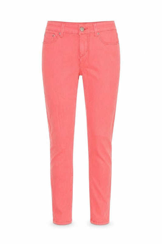 Front view of BDG women’s pink ankle slim jeans, size UK 10, regular 26x30