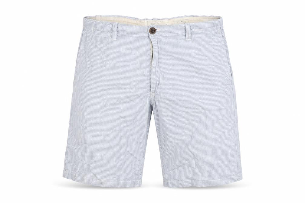 EASY Men’s Blue Striped Chino Shorts Size M 30in Casual Summer Style