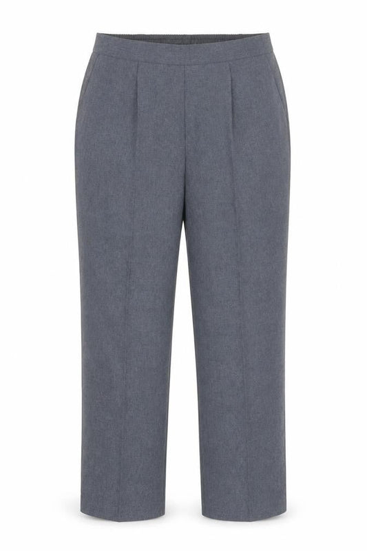 Bonmarché Women Blue Size 14 Straight Leg Elastic Waist Trousers