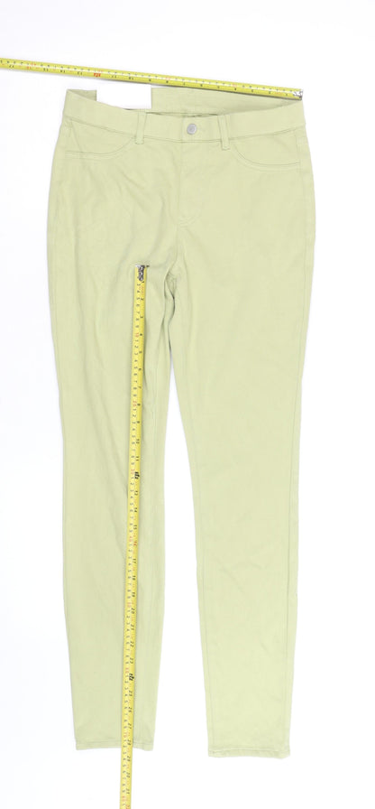 Uniqlo Womens Green Cotton Stretch Skinny Jeggings Size M