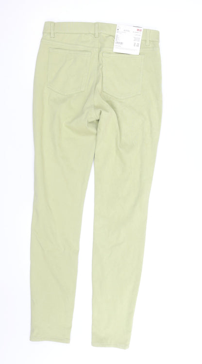 Uniqlo Womens Green Cotton Stretch Skinny Jeggings Size M