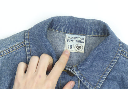 Fashion That Functions Women's Blue Denim Jacket Size 10