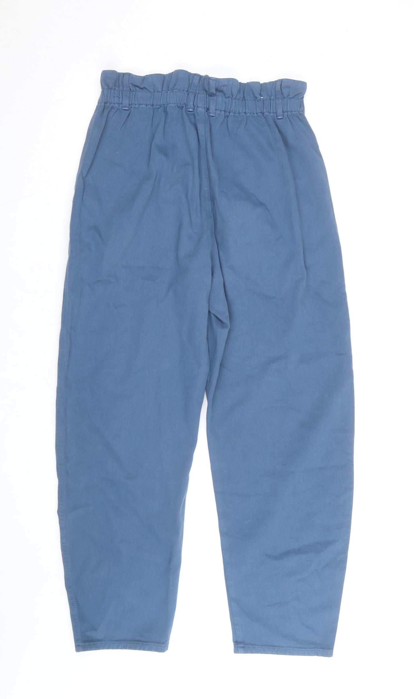 United Colors of Benetton Women Blue Cargo Trousers Size 12
