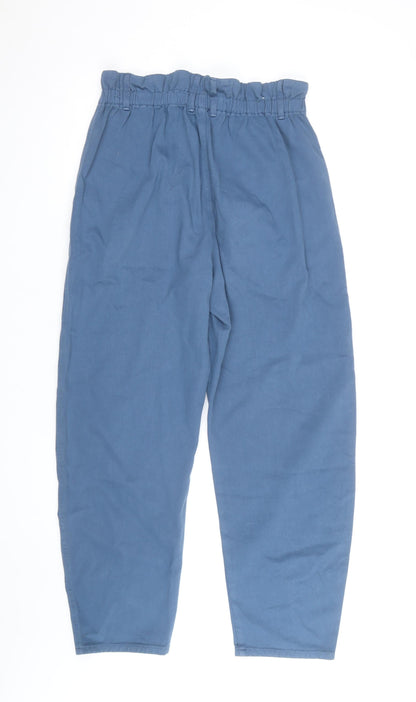 United Colors of Benetton Women Blue Cargo Trousers Size 12