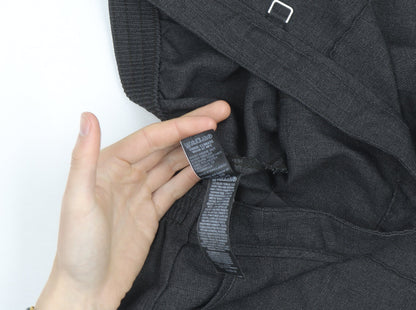 Marks and Spencer Womens Grey Size 14 Petite Stretch Work Trousers