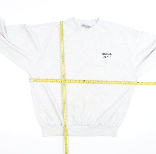 Reebok Men's Grey Pullover Sweatshirt M Regular Fit Crew Neck