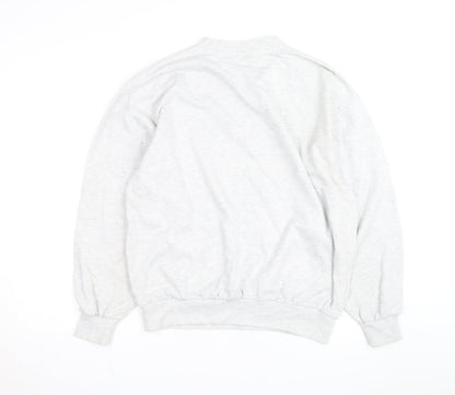 Reebok Men's Grey Pullover Sweatshirt M Regular Fit Crew Neck
