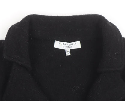 Laura Ashley Women Black Wool Blazer Jacket UK 18 Classic Style