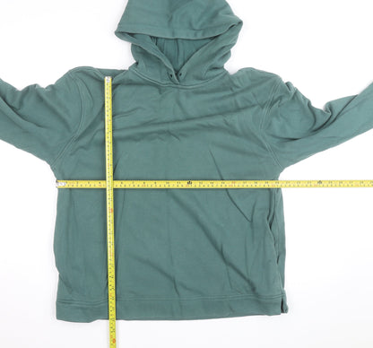 Sweaty Betty Unisex Green S Pullover Hoodie Cotton Blend