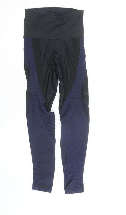 Nike Women's Black Dri-FIT Leggings M Slim Fit Sportswear