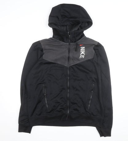 Nike Men's Black Full Zip Sports Hoodie Size L