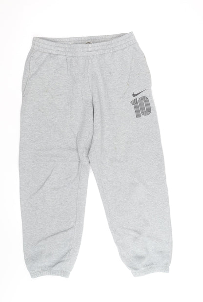 Nike Men's Grey Jogger Sweatpants Size M Elastic Waist