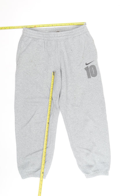 Nike Men's Grey Jogger Sweatpants Size M Elastic Waist