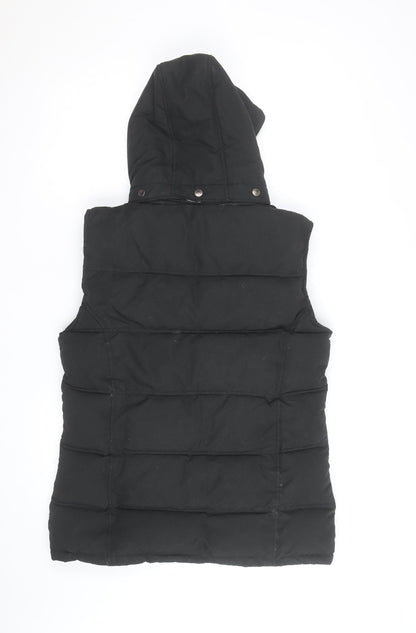 Rye Champion Women's Black Hooded Puffer Gilet Size 12