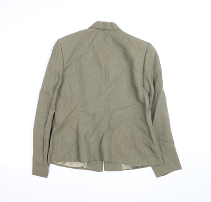 Principles Women Brown Size 14 Single-Breasted Blazer Jacket