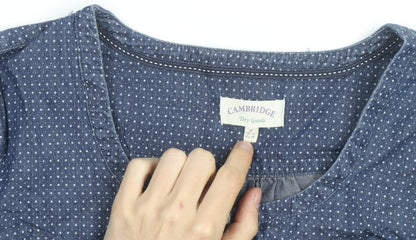 Cambridge Dry Goods Women's Blue Cotton Tunic Blouse UK 12