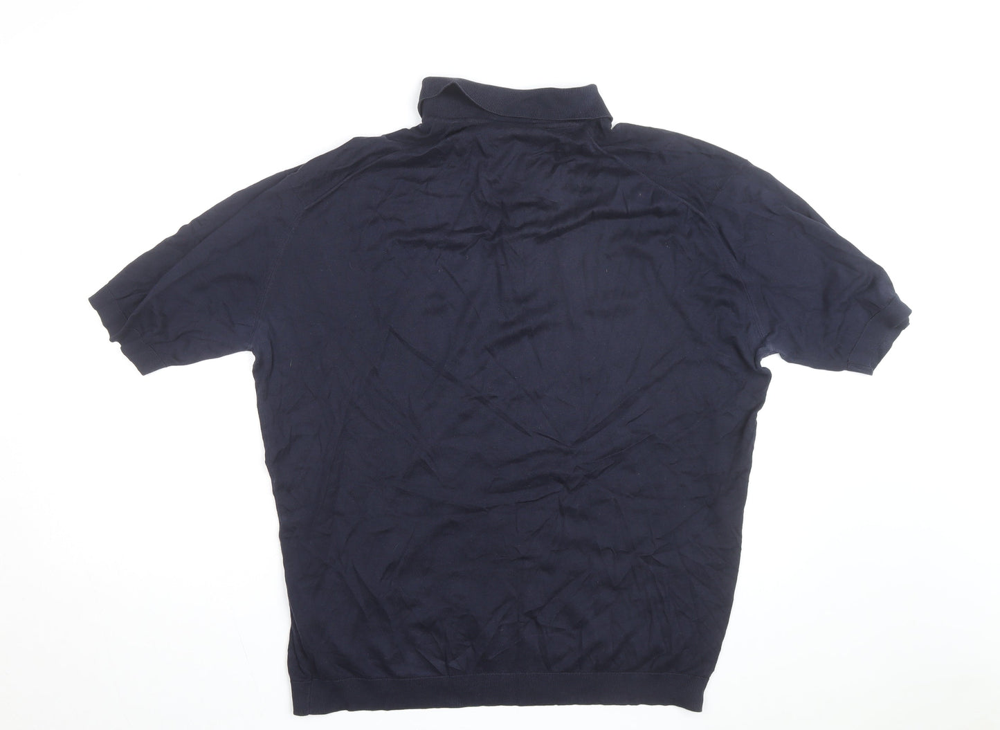 Chester Barrie Men’s Blue Cotton Polo Shirt Size L