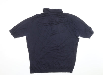 Chester Barrie Men’s Blue Cotton Polo Shirt Size L