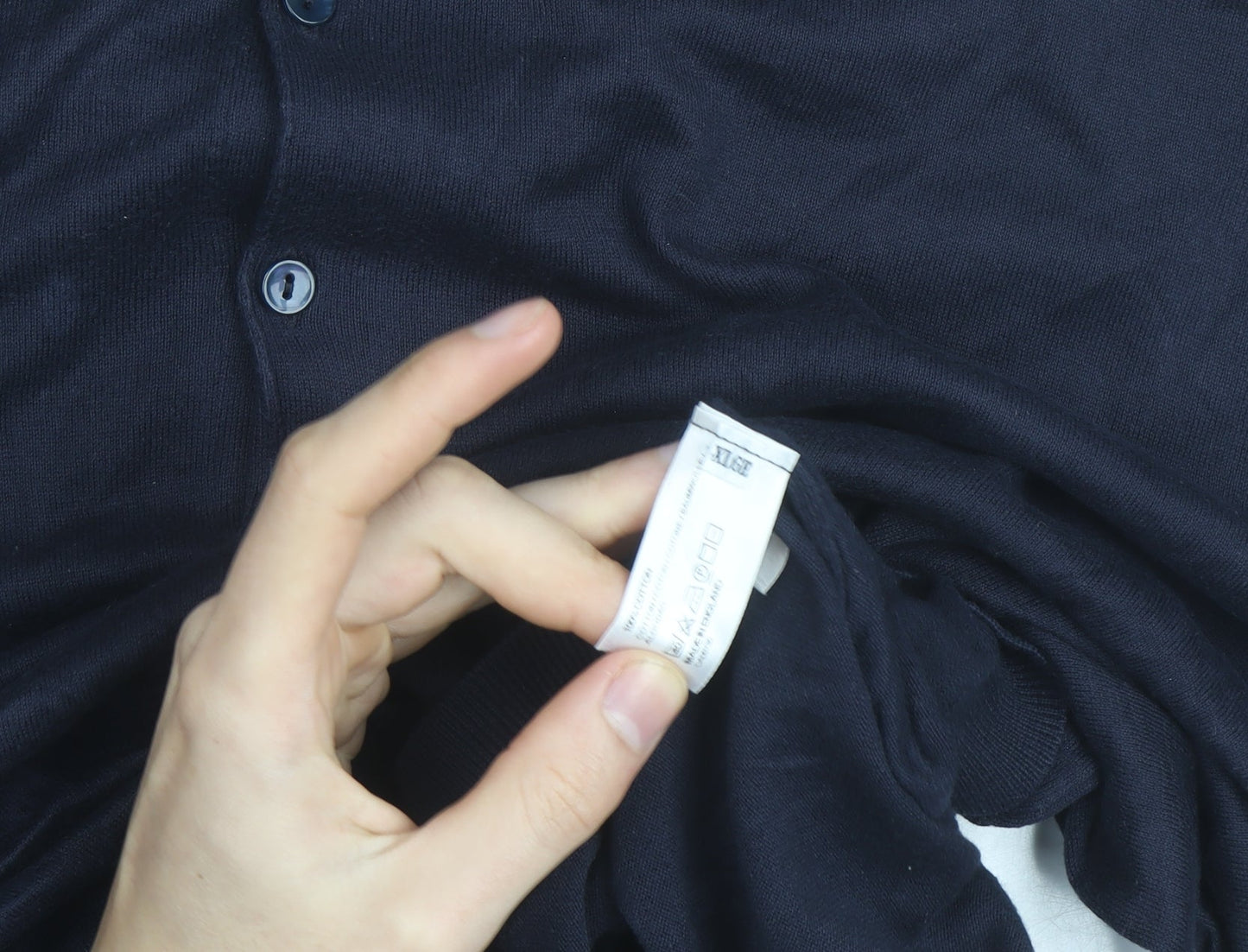 Chester Barrie Men’s Blue Cotton Polo Shirt Size L