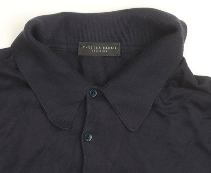 Chester Barrie Men’s Blue Cotton Polo Shirt Size L