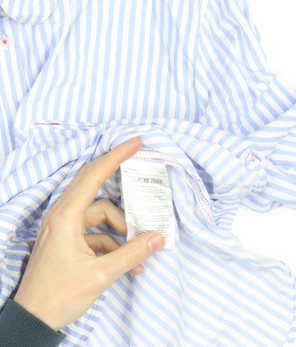 Cecil Men’s Blue White Striped Button-Up Long Sleeve Shirt XL