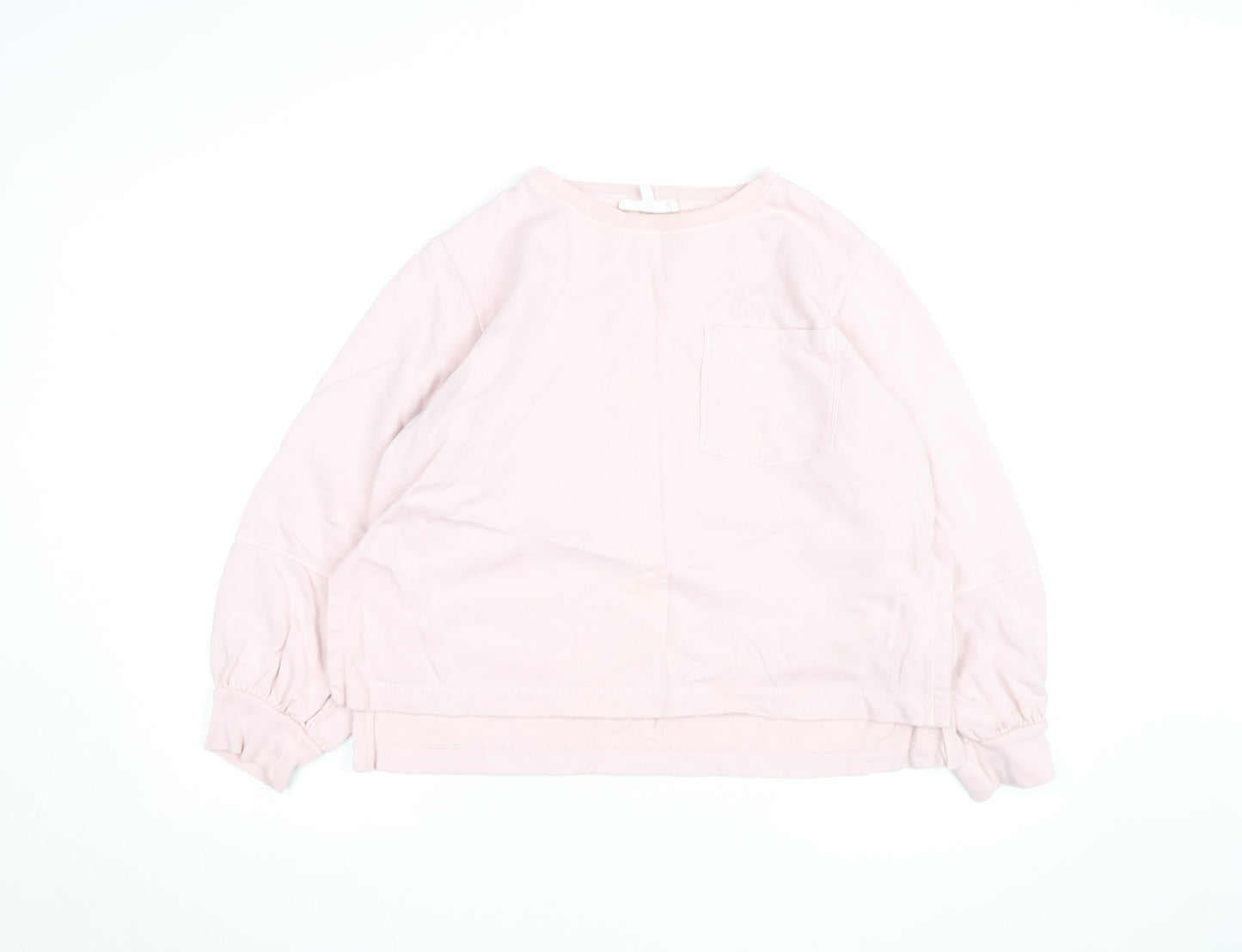 Marks and Spencer Per Una Women's Pink Cotton Pullover Sweatshirt Size 14