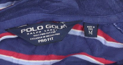 Ralph Lauren Polo Golf Men's Blue Striped Cotton Polo Shirt M