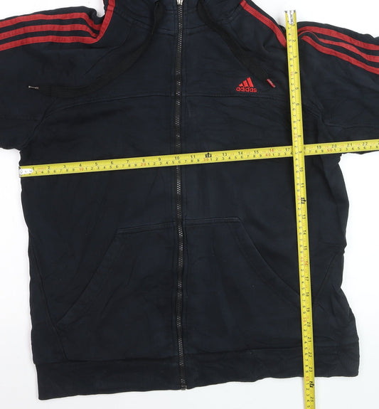Adidas Men's Black Full Zip Hoodie L Sports Essentials