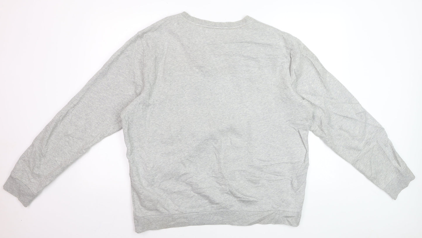 Lacoste Men's Grey XL Crew Neck Sailing Graphic Sweatshirt