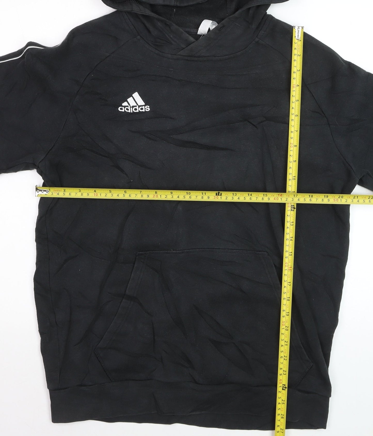 Adidas Men's Black Pullover Hoodie L Sports Fleece Sweatshirt