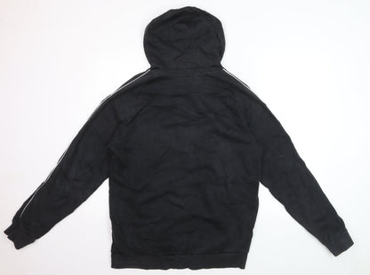 Adidas Men's Black Pullover Hoodie L Sports Fleece Sweatshirt