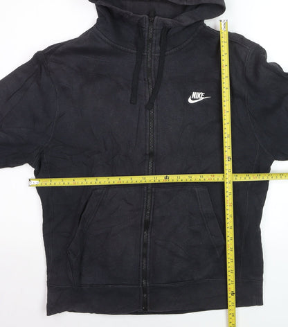 Nike Men’s Black Full Zip Hoodie Size M Regular Fleece Sportswear