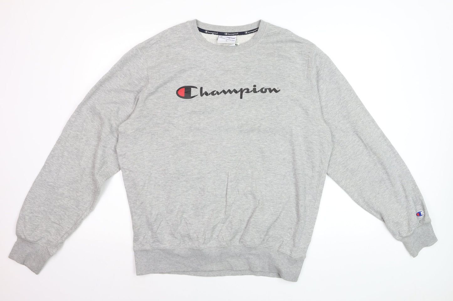 Champion Mens Grey XL Crew Neck Pullover Sweatshirt